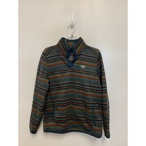 Men's L.L.Bean Sweater Fleece Pullover Print Large